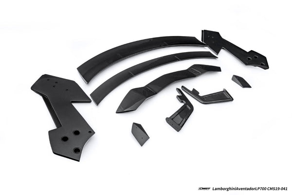 Lamborghini Aventador Base LP700 LP720 S LP740 Ultimate LP780 2012 2013 2014 2015 2016 2017 2018 2019 2020 2021 2022 2023 with Aftermarket Parts - V2 Rear Spoiler Wing Dry Pre-preg Carbon Fiber / FRP from CMST Tuning