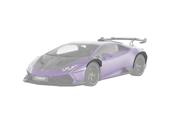 Lamborghini Huracan LP580 LP610 Evo RWD AWD Tecnica Performante 2015 2016 2017 2018 2019 2020 2021 2022 2023 2024 with Aftermarket Parts - Widebody Front Wheel Arches & Widebody Rear Quarter Panel Flares Pre-preg Carbon Fiber / FRP from CMST Tuning