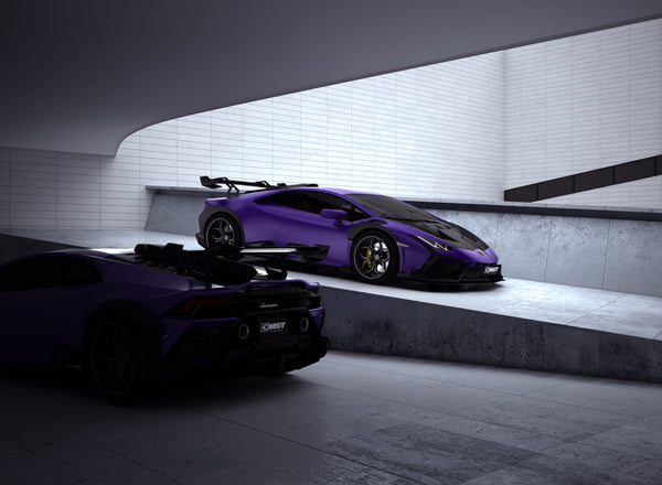 Lamborghini Huracan LP580 LP610 Evo RWD AWD Tecnica Performante 2015 2016 2017 2018 2019 2020 2021 2022 2023 2024 with Aftermarket Parts - Side Skirts Pre-preg Carbon Fiber / FRP from CMST Tuning