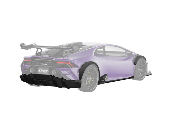 Lamborghini Huracan LP580 LP610 Evo RWD AWD Tecnica Performante 2015 2016 2017 2018 2019 2020 2021 2022 2023 2024 with Aftermarket Parts - Rear Bumper & Rear Diffuser Pre-preg Carbon Fiber / FRP from CMST Tuning