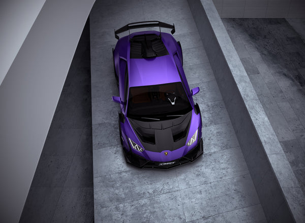 Lamborghini Huracan LP580 LP610 Evo RWD AWD Tecnica Performante 2015 2016 2017 2018 2019 2020 2021 2022 2023 2024 with Aftermarket Parts - Rear Wing & Rear Engine Trunk Deck Lid Pre-preg Carbon Fiber / FRP from CMST Tuning