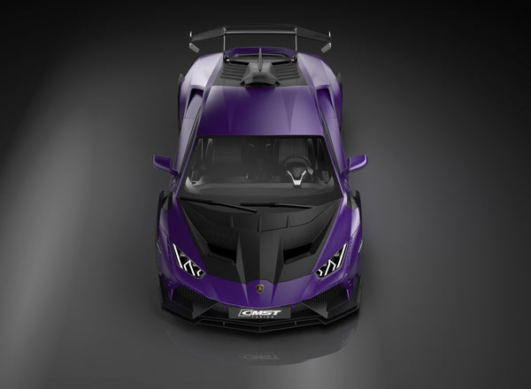 Lamborghini Huracan LP580 LP610 Evo RWD AWD Tecnica Performante 2015 2016 2017 2018 2019 2020 2021 2022 2023 2024 with Aftermarket Parts - Rear Wing & Rear Engine Trunk Deck Lid Pre-preg Carbon Fiber / FRP from CMST Tuning