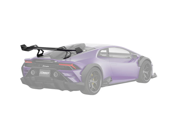 Lamborghini Huracan LP580 LP610 Evo RWD AWD Tecnica Performante 2015 2016 2017 2018 2019 2020 2021 2022 2023 2024 with Aftermarket Parts - Rear Wing & Rear Engine Trunk Deck Lid Pre-preg Carbon Fiber / FRP from CMST Tuning
