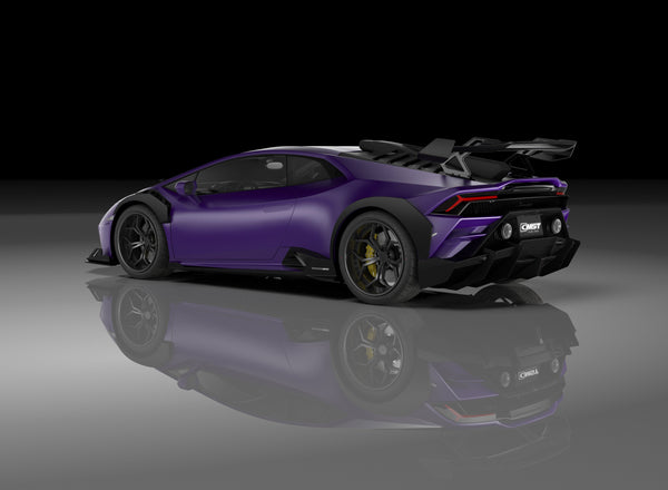 Lamborghini Huracan LP580 LP610 Evo RWD AWD Tecnica Performante 2015 2016 2017 2018 2019 2020 2021 2022 2023 2024 with Aftermarket Parts - Rear Wing & Rear Engine Trunk Deck Lid Pre-preg Carbon Fiber / FRP from CMST Tuning