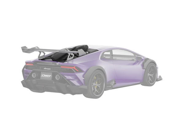 Lamborghini Huracan LP580 LP610 Evo RWD AWD Tecnica Performante 2015 2016 2017 2018 2019 2020 2021 2022 2023 2024 with Aftermarket Parts - Rear Wing & Rear Engine Trunk Deck Lid Pre-preg Carbon Fiber / FRP from CMST Tuning