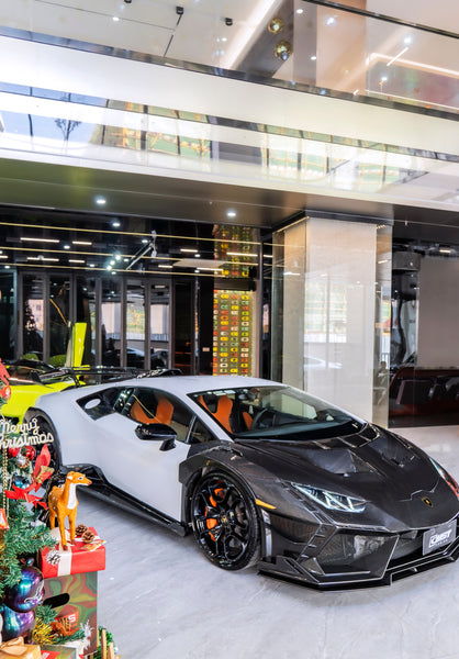 Lamborghini Huracan LP580 LP610 Evo RWD AWD Tecnica Performante 2015 2016 2017 2018 2019 2020 2021 2022 2023 2024 with Aftermarket Parts - Side Skirts Pre-preg Carbon Fiber / FRP from CMST Tuning