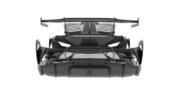 Lamborghini Huracan LP580 LP610 Evo RWD AWD Tecnica Performante 2015 2016 2017 2018 2019 2020 2021 2022 2023 2024 with Aftermarket Parts - Rear Bumper & Rear Diffuser Pre-preg Carbon Fiber / FRP from CMST Tuning