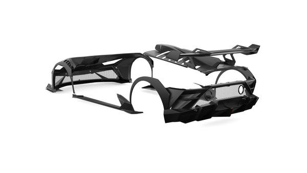 Lamborghini Huracan LP580 LP610 Evo RWD AWD Tecnica Performante 2015 2016 2017 2018 2019 2020 2021 2022 2023 2024 with Aftermarket Parts - Side Skirts Pre-preg Carbon Fiber / FRP from CMST Tuning