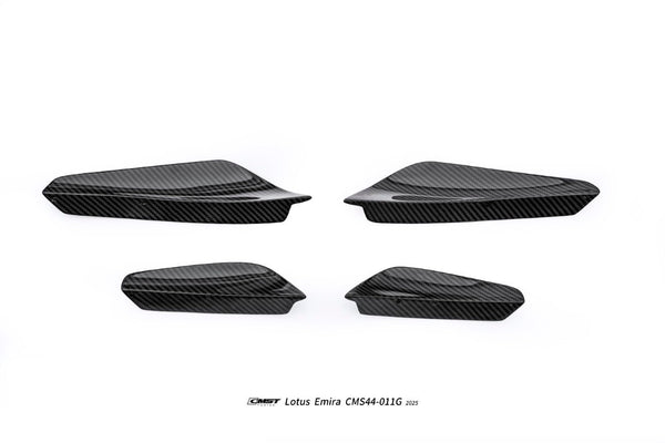 Lotus Emira 3.6 V6 2.0 Four-cylinder 2022-ON with Aftermarket Parts - Front Corner Canards Dry Pre-preg Carbon Fiber / FRP