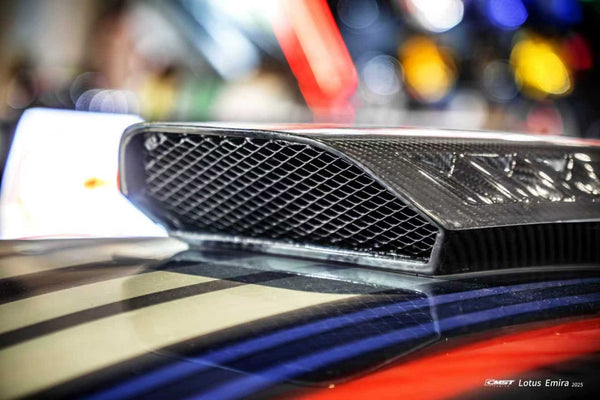 Lotus Emira 3.6 V6 2.0 Four-cylinder 2022-ON with Aftermarket Parts - Roof Scoop Dry Pre-preg Carbon Fiber / FRP