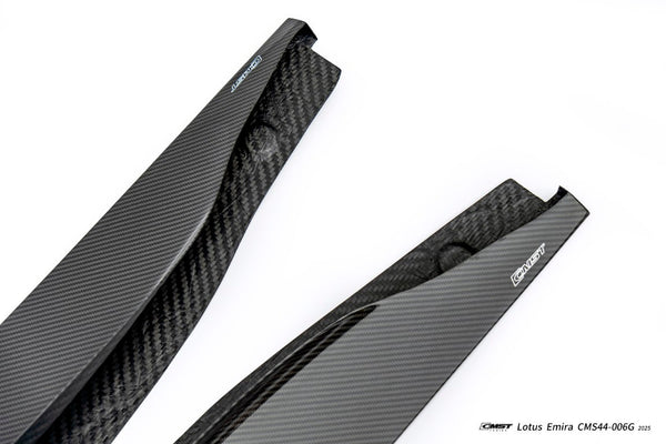 Lotus Emira 3.6 V6 2.0 Four-cylinder 2022-ON with Aftermarket Parts - Side Skirts Dry Pre-preg Carbon Fiber / FRP