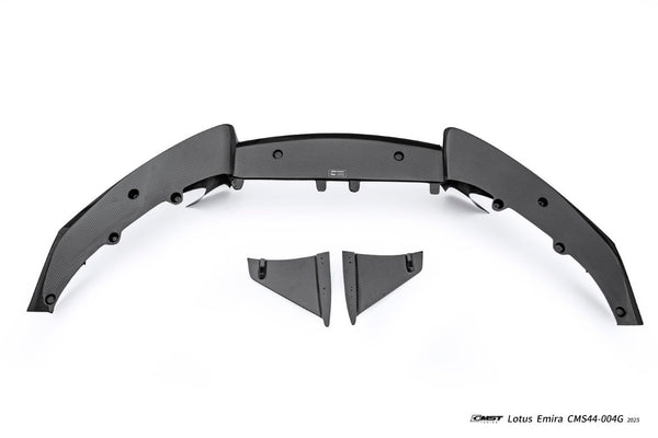 Lotus Emira 3.6 V6 2.0 Four-cylinder 2022-ON with Aftermarket Parts - V2 Front Lip Dry Pre-preg Carbon Fiber / FRP