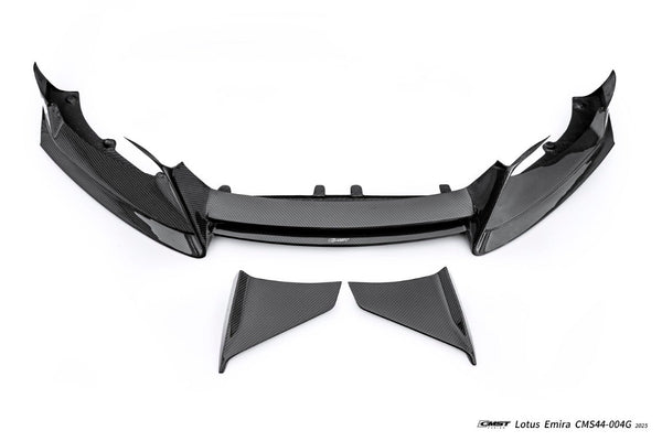 Lotus Emira 3.6 V6 2.0 Four-cylinder 2022-ON with Aftermarket Parts - V2 Front Lip Dry Pre-preg Carbon Fiber / FRP