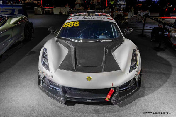 Lotus Emira 3.6 V6 2.0 Four-cylinder 2022-ON with Aftermarket Parts - V2 Front Lip Dry Pre-preg Carbon Fiber / FRP