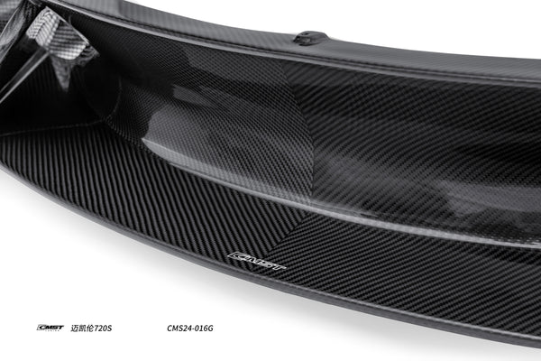 McLaren 720s 2018 2019 2020 2021 2022 2023 & 765LT 2021 2022 & 750s 2024 with Aftermarket Parts - 765lt Conversion Front Bumper & Front Lip Carbon Fiber / FRP from CMST Tuning