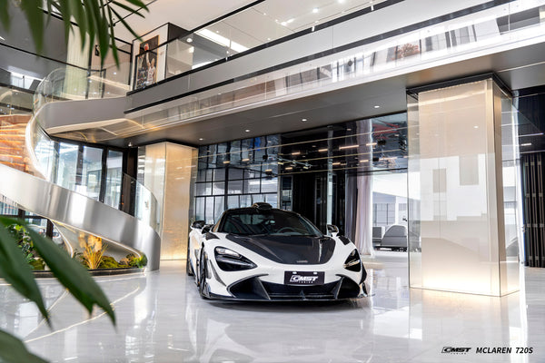 McLaren 720S 2018 2019 2020 2021 2022 2023 with Aftermarket Parts - Front Canards Carbon Fiber / FRP from CMST Tuning