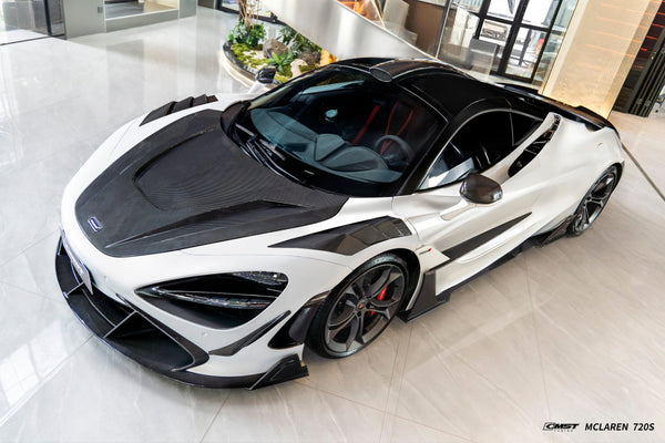 McLaren 720S 2018 2019 2020 2021 2022 2023 & 750S 2024-ON & 765LT 2021 2022 with Aftermarket Parts - Roof Scoop Carbon Fiber / FRP from CMST Tuning