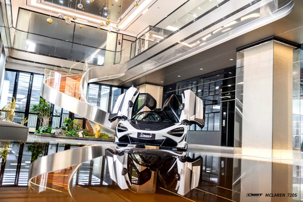 McLaren 720S 2018 2019 2020 2021 2022 2023 with Aftermarket Parts - V3 Front Lip Carbon Fiber / FRP from CMST Tuning