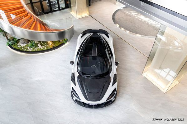 McLaren 720S 2018 2019 2020 2021 2022 2023 & 750S 2024-ON & 765LT 2021 2022 with Aftermarket Parts - Roof Scoop Carbon Fiber / FRP from CMST Tuning