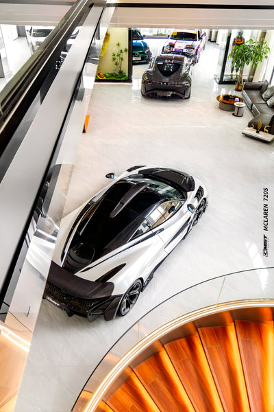 McLaren 720S 2018 2019 2020 2021 2022 2023 with Aftermarket Parts - Rear Bumper Side Valences Carbon Fiber / FRP from CMST Tuning