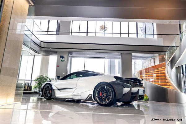 McLaren 720S 2018 2019 2020 2021 2022 2023 with Aftermarket Parts - Rear Bumper & Diffuser Carbon Fiber / FRP from CMST Tuning