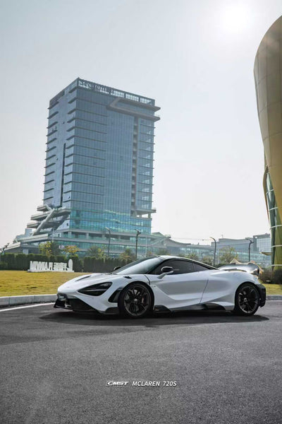 McLaren 720s 2018 2019 2020 2021 2022 2023 & 765LT 2021 2022 & 750s 2024 with Aftermarket Parts - 765lt Conversion Side Skirts Carbon Fiber / FRP from CMST Tuning