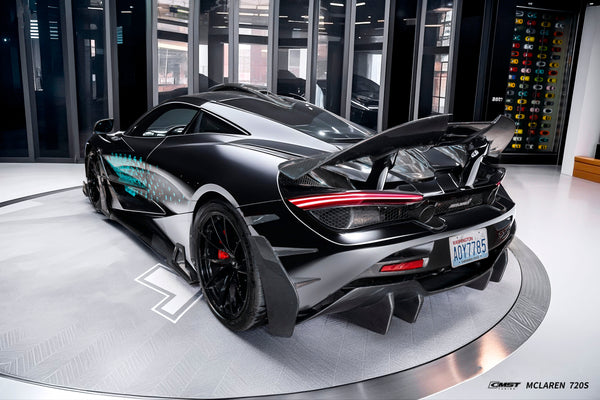 McLaren 720S 2018 2019 2020 2021 2022 2023 & 750S 2024-ON with Aftermarket Parts - Side Skirts Carbon Fiber / FRP from CMST Tuning