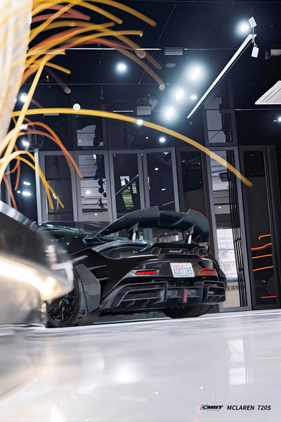 McLaren 720S 2018 2019 2020 2021 2022 2023 with Aftermarket Parts - V2 Rear Diffuser Carbon Fiber / FRP from CMST Tuning