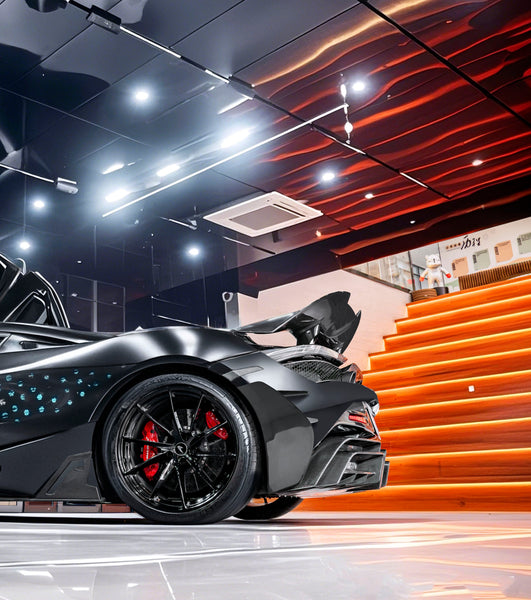 McLaren 720S 2018 2019 2020 2021 2022 2023 with Aftermarket Parts - V2 Rear Diffuser Carbon Fiber / FRP from CMST Tuning