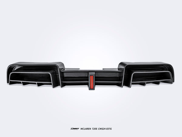 McLaren 720S 2018 2019 2020 2021 2022 2023 with Aftermarket Parts - V2 Rear Diffuser Carbon Fiber / FRP from CMST Tuning