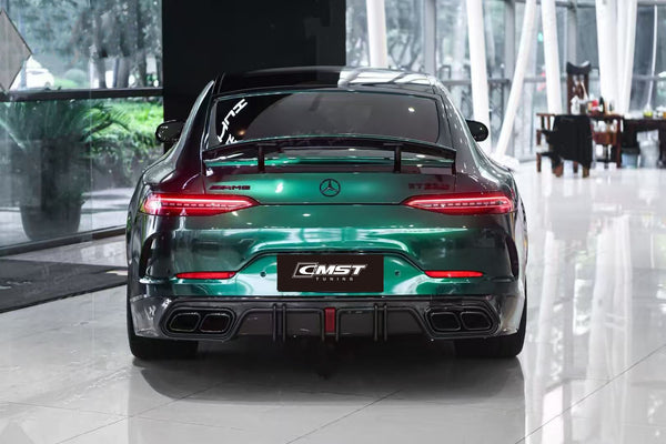 Mercedes Benz AMG GT 4 Door GT53 GT43 GT50 X290 2019-ON with Aftermarket Parts - Rear Diffuser & Exhaust Tips Carbon Fiber / FRP from CMST Tuning