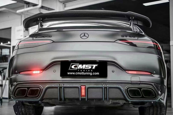 Mercedes Benz AMG GT 4 Door GT53 GT43 GT50 X290 2019-ON with Aftermarket Parts - Rear Diffuser & Exhaust Tips Carbon Fiber / FRP from CMST Tuning
