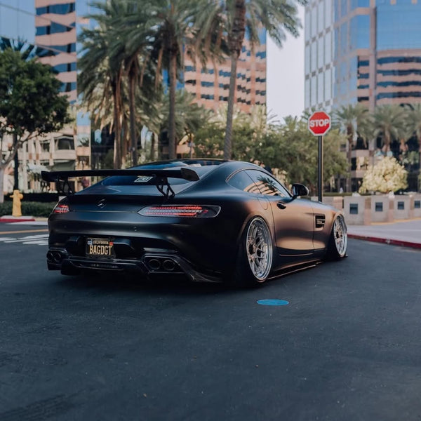 Mercedes Benz AMG GT Base GTS GTC C190 2016 2017 2018 2019 2020 2021 with Aftermarket Parts - V2 Rear Wing Carbon Fiber / FRP from CMST Tuning