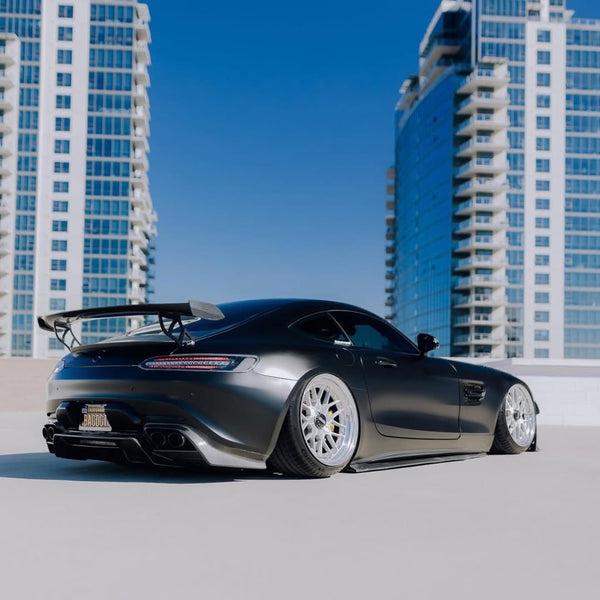 Mercedes Benz AMG GT Base GTS GTC C190 2016 2017 2018 2019 2020 2021 with Aftermarket Parts - V2 Rear Wing Carbon Fiber / FRP from CMST Tuning