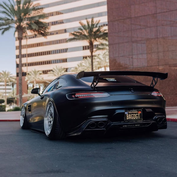 Mercedes Benz AMG GT Base GTS GTC C190 2016 2017 2018 2019 2020 2021 with Aftermarket Parts - V2 Rear Wing Carbon Fiber / FRP from CMST Tuning