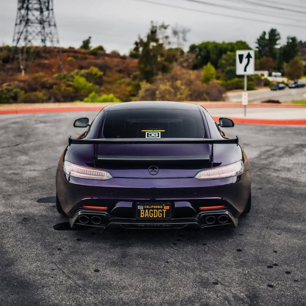 Mercedes Benz AMG GT Base GTS GTC C190 2016 2017 2018 2019 2020 2021 with Aftermarket Parts - V2 Rear Wing Carbon Fiber / FRP from CMST Tuning