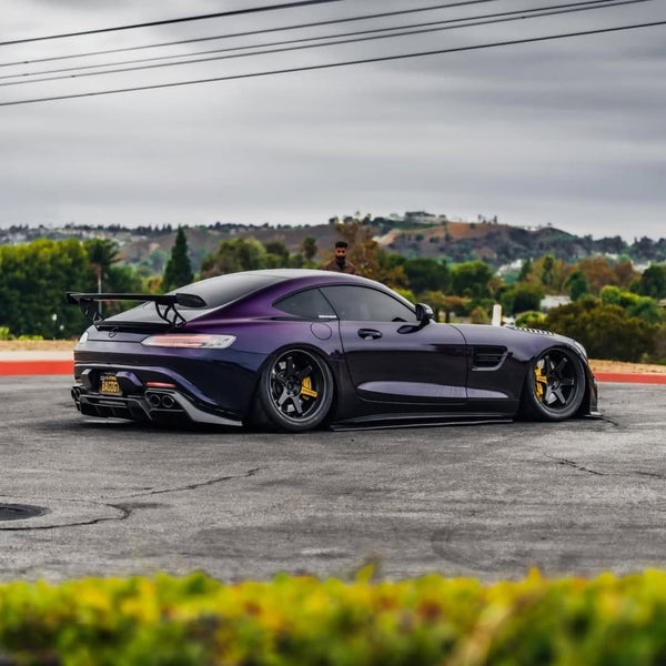 Mercedes Benz AMG GT Base GTS GTC C190 2016 2017 2018 2019 2020 2021 with Aftermarket Parts - V2 Rear Wing Carbon Fiber / FRP from CMST Tuning