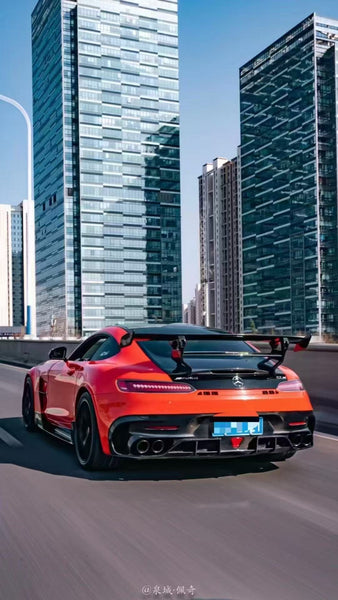 Mercedes Benz AMG GT GTS C190 2016 2017 2018 2019 2020 2021 with Aftermarket Parts - Black Series Rear Wheel Arch Trim Carbon Fiber / FRP from CMST Tuning