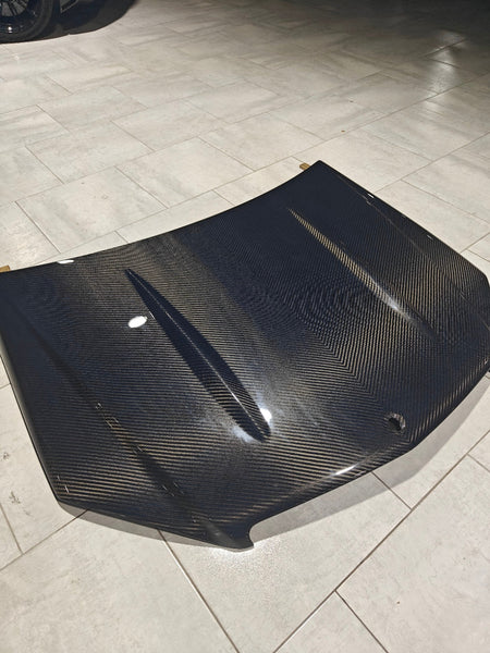 Mercedes Benz C-Class C300 C280 W204 Pre-Facelift 2007 2008 2009 2010 2011 with Aftermarket Parts - Hood Carbon Fiber from CMST Tuning