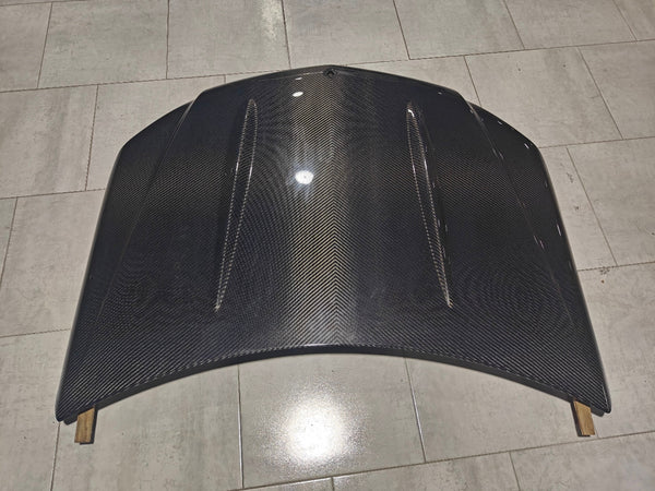 Mercedes Benz C-Class C300 C280 W204 Pre-Facelift 2007 2008 2009 2010 2011 with Aftermarket Parts - Hood Carbon Fiber from CMST Tuning