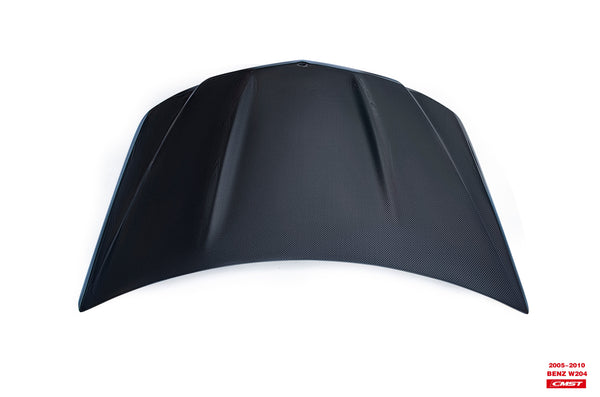 Mercedes Benz C-Class C300 C280 W204 Pre-Facelift 2007 2008 2009 2010 2011 with Aftermarket Parts - Hood Carbon Fiber from CMST Tuning