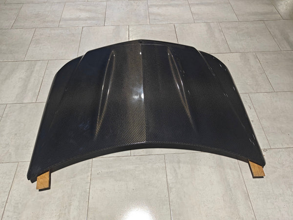 Mercedes Benz C-Class C350 C300 C250 Luxury Sport W204 Facelift 2012 2013 2014 with Aftermarket Parts - Hood Carbon Fiber from CMST Tuning