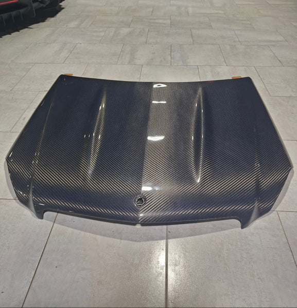 Mercedes Benz C-Class C350 C300 C250 Luxury Sport W204 Facelift 2012 2013 2014 with Aftermarket Parts - Hood Carbon Fiber from CMST Tuning