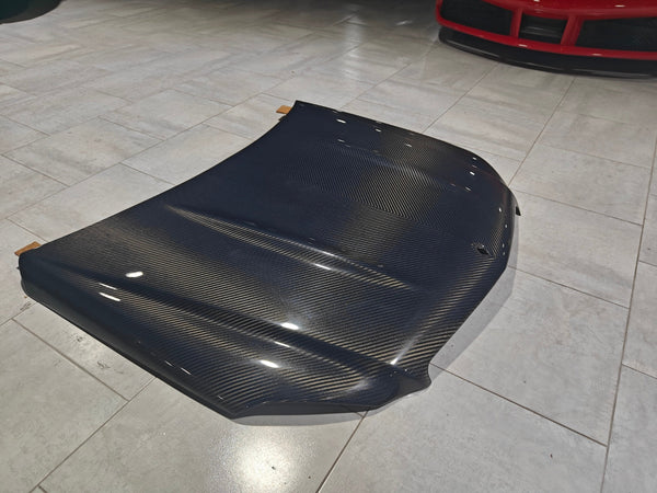 Mercedes Benz C-Class C350 C300 C250 Luxury Sport W204 Facelift 2012 2013 2014 with Aftermarket Parts - Hood Carbon Fiber from CMST Tuning