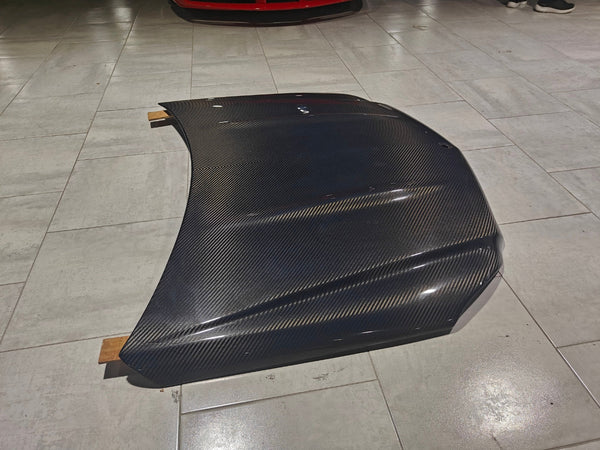 Mercedes Benz C-Class C350 C300 C250 Luxury Sport W204 Facelift 2012 2013 2014 with Aftermarket Parts - Hood Carbon Fiber from CMST Tuning