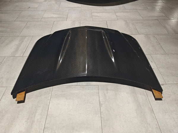 Mercedes Benz C-Class C350 C300 C250 Luxury Sport W204 Facelift 2012 2013 2014 with Aftermarket Parts - Hood Carbon Fiber from CMST Tuning