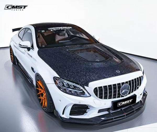 Mercedes Benz C-Class C43 C400 C300 W205 2015-2021 Sedan & C-Class C43 C300 W205 2016-2022 Coupe Convertible (suitable for both pre-facelift and facelift, only to be installed with CMST AMG GTR Style Bumper CMS2-210) with Aftermarket Parts - GTR Style Front Bumper & Front Lip Carbon Fiber/FRP/PP from CMST Tuning