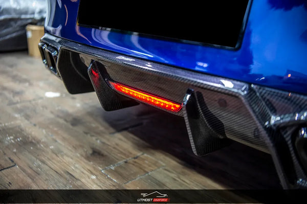 Mercedes Benz C63S C63 AMG C43 C300 W205 2017 2018 2019 2020 2021 2022 2023 with Aftermarket Parts - Rear Diffuser Carbon Fiber / FRP from CMST Tuning