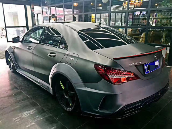 Mercedes Benz CLA45 AMG CLA250 C117 (fitment for CLA250 requires sport package bumper)  2014 2015 2016 with Aftermarket Parts - Widebody Front Wheel Archs Fender Flares & Intake Vent Valances & Rear Fender Flares Carbon Fiber / FRP from CMST Tuning