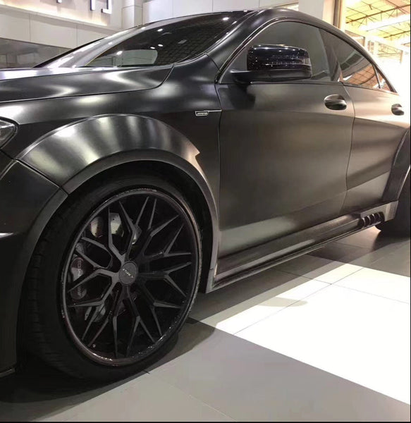 Mercedes Benz CLA45 AMG CLA250 C117 2014 2015 2016 2017 2018 2019 (designed to be installed with CMST widebody) with Aftermarket Parts - Side Skirts Carbon Fiber / FRP from CMST Tuning
